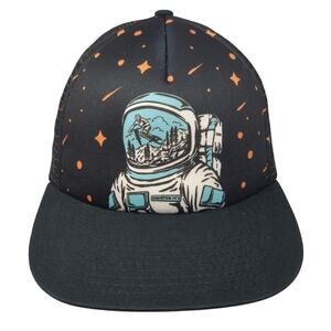 Astronaut Snapback Trucker Hat Black One Size Adjustable Mesh Back Cognative MTB